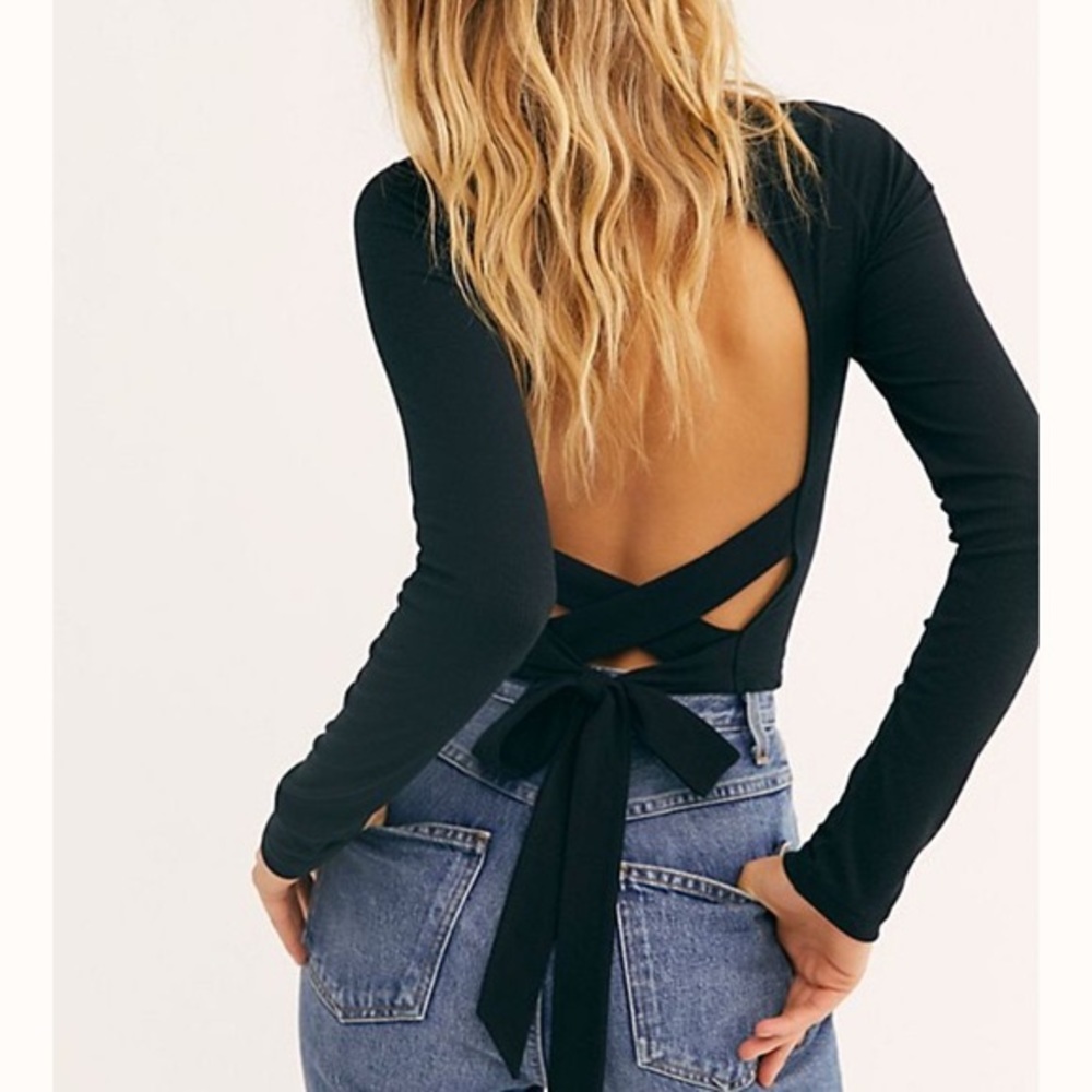 Free People Night Trouble Tie Top